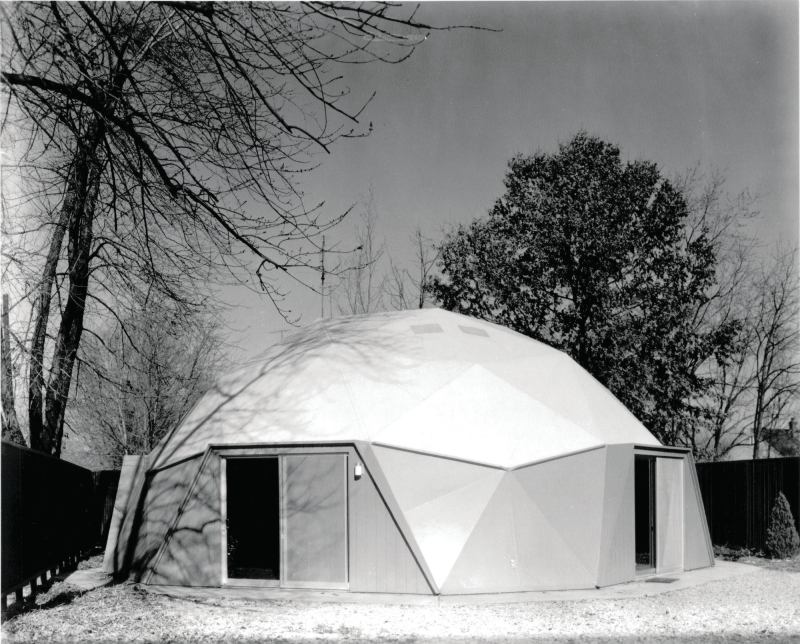 Built at a cost of less than $8,000, the 37-foot dome seemingly lived up to the manufacturer’s claim that it “provided maximum space at minimum cost, in a revolutionary ratio.” Unfortunately for its inhabitants, it also leaked.