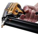 The tip on the new Bostitch Smart Point brad and finish nailers only needs to touch a work surface to enable firing.