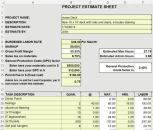 When an estimate is built in a spreadsheet, information such as burdened labor rate can be entered once and used in many calculations. It’s also easy to update totals when quantities or prices change. Free-form “Task Description” fields allow you to organize line items by phase, room by room, or in some other way that better suits the project.