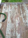 Before: Weathered and failed Sikkens coating