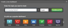 Enter a topic keyword into Netvibes