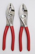 Here are two of the many hand tools made by Wilde. The slip joint pliers on the left have a flush fastener; the ones on the right have a standard nut and bolt.