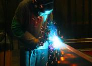 Welder in action