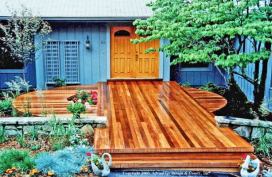 Beautiful mahogany decking.