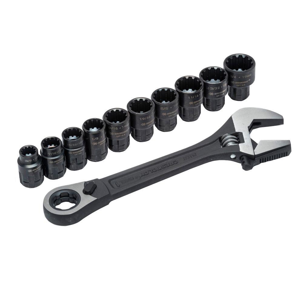 Crescent X6 Pass-Thru Adjustable Wrench Set