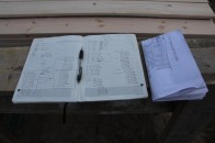 This master list of all the framing parts for the house is taken from the plans. Workers use this list to make their own lists of all the parts they are responsible for making.