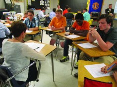 Contractors need to form partnerships with teachers to help improve trade education. Here students learn about how job interviews are conducted in an Employability Skills workshop.