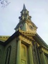 First Unitarian Church at 1 Benevolent Street, in Providence, R.I., is an amalgam of Classical and Gothic architectural features.