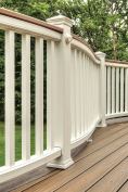 Trex Transcend composite balusters and rails can be mixed and matched to create different looks and are available in seven colors (trex.com).
