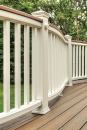 Trex Transcend composite balusters and rails can be mixed and matched to create different looks and are available in seven colors (trex.com).