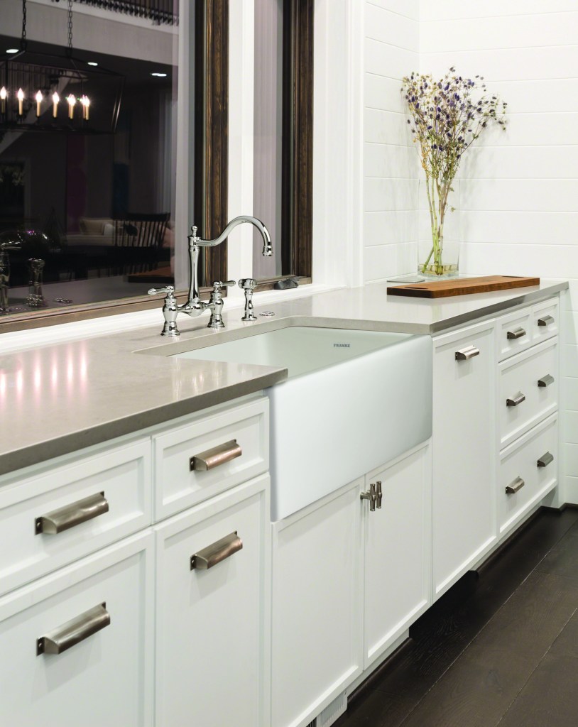 Kitchen Sink and Cabinets in New Luxury Home