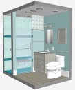 View of the revised universal design bathroom to premier in the 2019 Cost vs. Value report