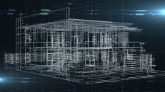 Home structure sketch house blueprint Architecture design - 3D illustration rendering