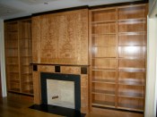 "I do not have any pictures of Ved's library," says author Mark Luzio. "But  I designed and built this library in in 2011, in Cherry and Macassar ebony. I am sure Ved would enjoy seeing it."