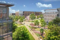 Gensler is designing Walmart’s new 350-acre home office around the Razorback Regional Greenway, in Bentonville, Ark. The landscape is planned for 100% non-potable irrigation and native plantings, and the buildings are targeting 100% renewable energy and zero waste.