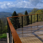 The DesignRail system by Feeney, Inc., shown here in Walnut.
