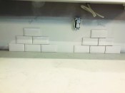 It’s easier to choose grout colors from a sample than from a color chart.