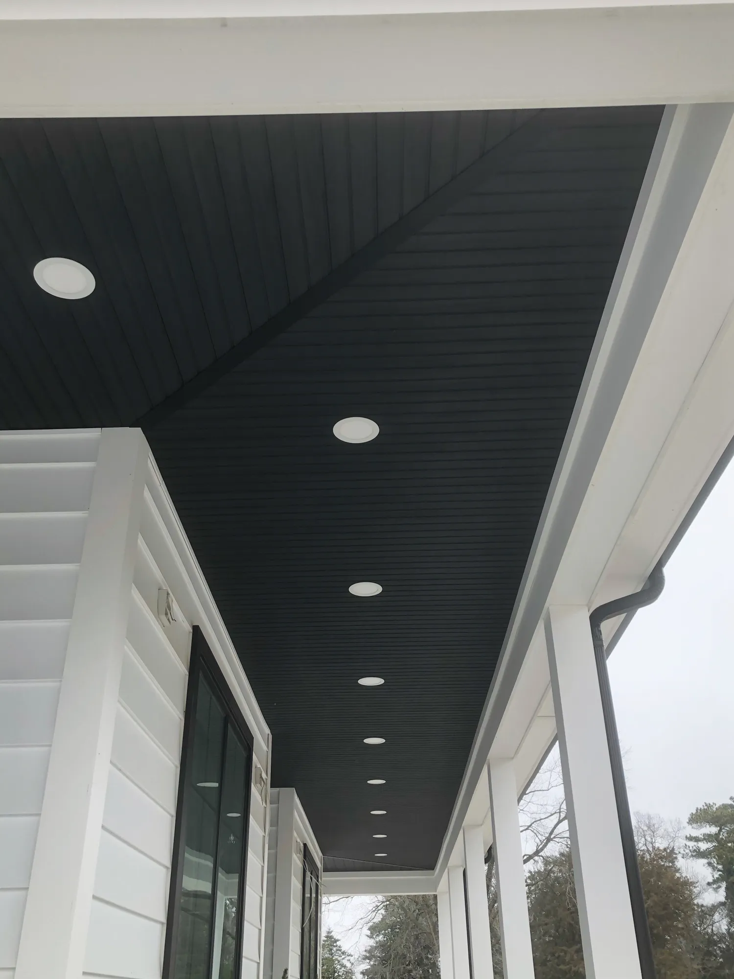 Dark Porch Ceiling Color Modern Black Patio Ceiling Fan Design Ideas