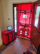 A single-point test measures air leakage at just one house pressure, of approximately 50 pascals, while a multi-point test measures leakage over a range of house pressures.