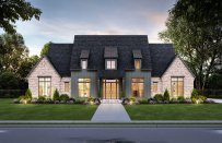 Luxury modern farmhouse 1074-70 front exterior. See details at Houseplans.com.