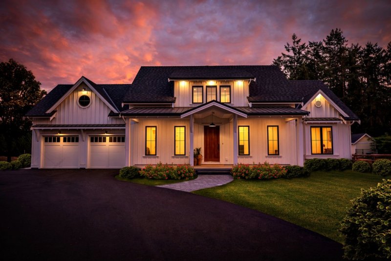 Farmhouse Plan Front Exterior. See Details at Houseplans.com.
