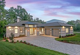 Empty Nest House Plan, Front Exterior. See Details at Houseplans.com.
