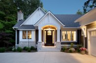 Craftsman house plan with basement, front exterior photo. Photo by Mike Buck, courtesy of Visbeen Architects. See more photos at Houseplans.