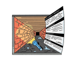 Illustration of a crush hazard