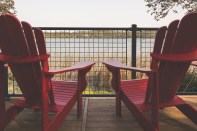 Mesh deck railing