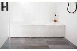 QuickDrain WallDrain linear, in-wall shower drain