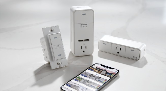 A selection of sensors in the Broan-NuTone Overature family. When the sensors detect a rise in indoor air concentrations of humidity, VOCs, smoke, carbon dioxide or nano-scale particles known as PM2.5 they switch on ventilation fans.