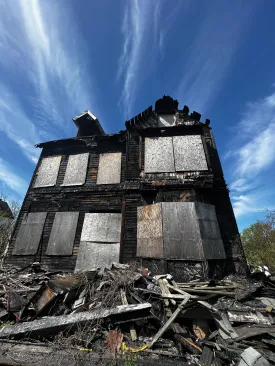 Rising from the ashes after the original house burnt down, It was never a question for the homeowner of wether they would rebuild. 