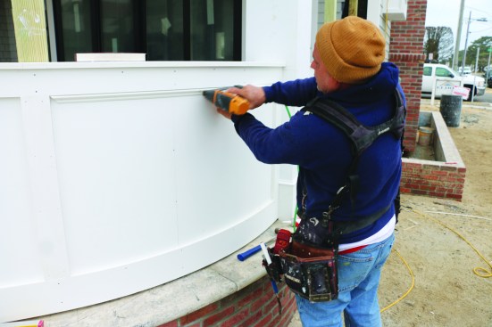 PVC panel molding completes the paneling outside ...
