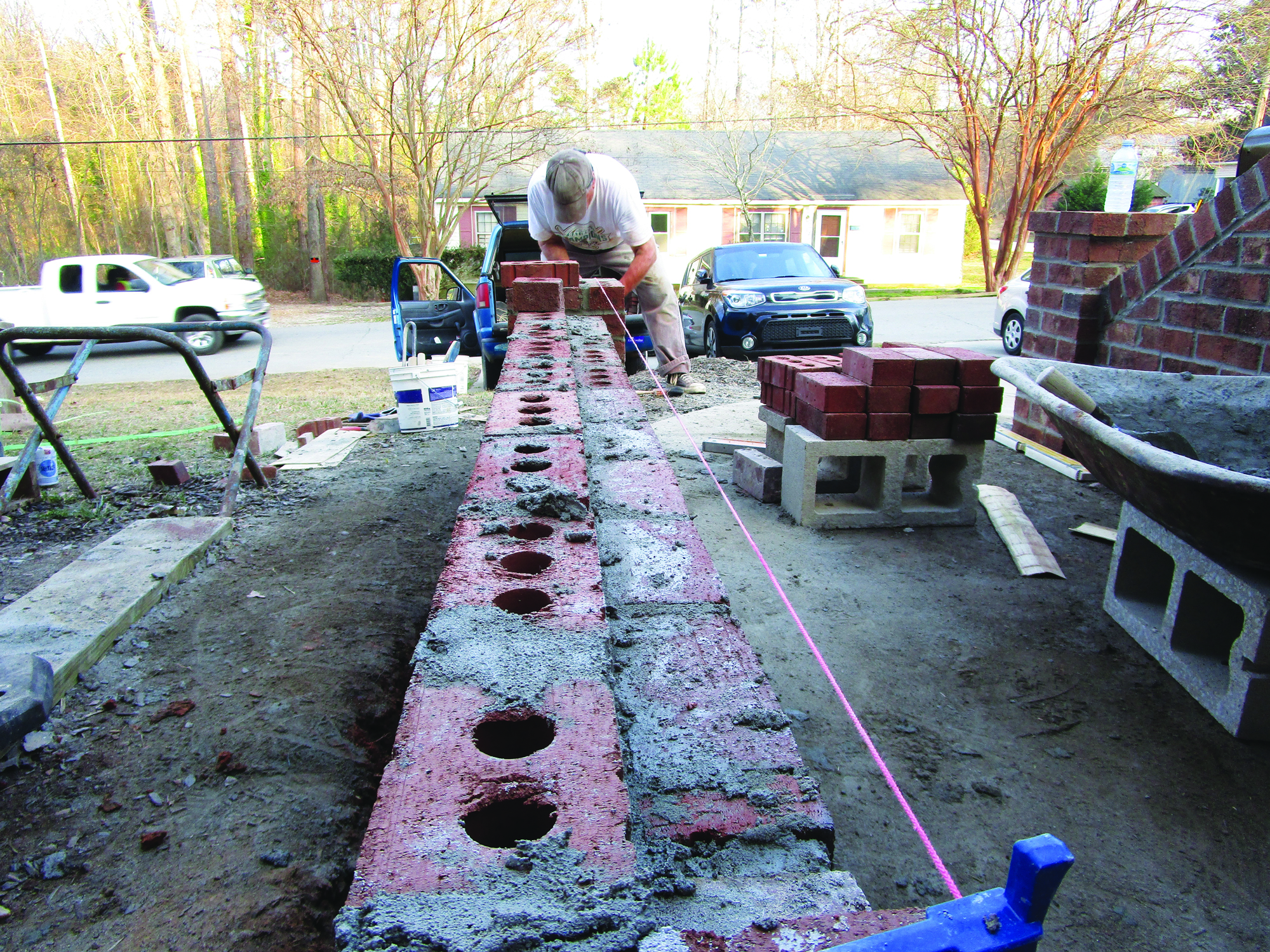 Layout for a Brick Staircase