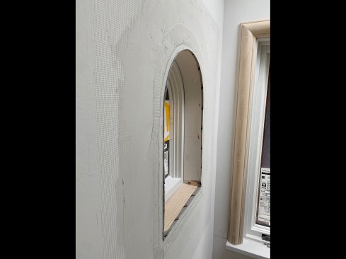 The first coat was done with Durabond-90 joint compound.
