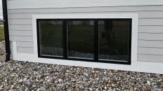 From the exterior, there were no apparent leaks. It’s worth noting that splash back from roof runoff was an unlikely contributor to the problem, as this house has a functional gutter system.