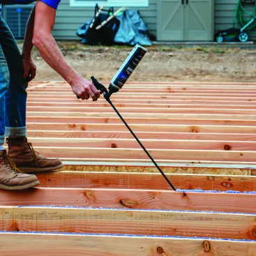 Foam-to-gel glues work on wet or dry wood.