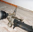 An intentional 1/4-inch gap below the drywall on exterior walls is easily filled with canned foam. In a retrofit project, it’s a good idea to protect the finish floor with paper or tape first.