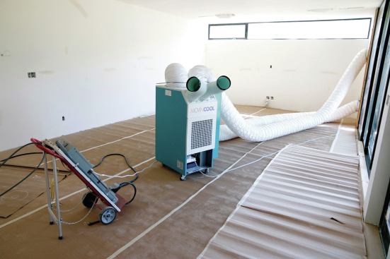 This 2-ton Movin Cool Classic Plus 26 is a portable small package unit, which contains both the evaporative and condensing coils. 