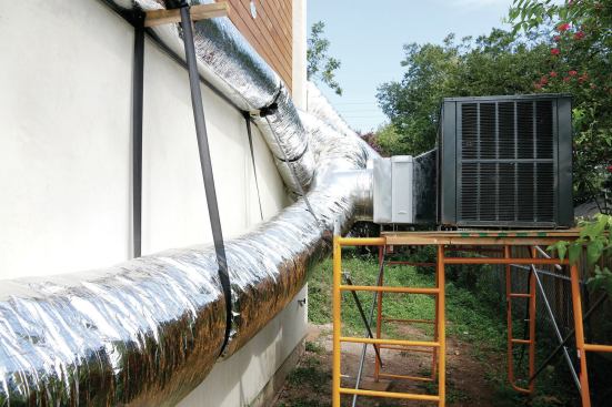 This is the return side of the heat-pump.