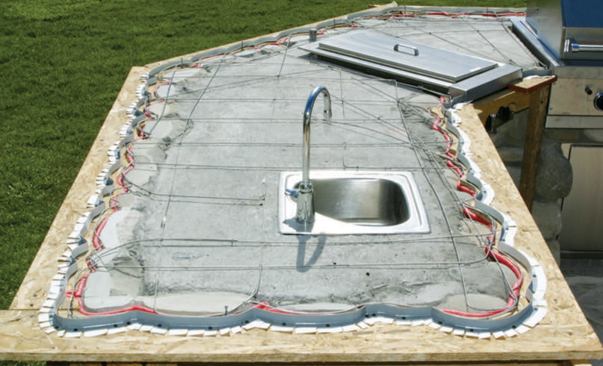 I created a grid of reinforcing rods across the top and wired it to the bent perimeter rods.