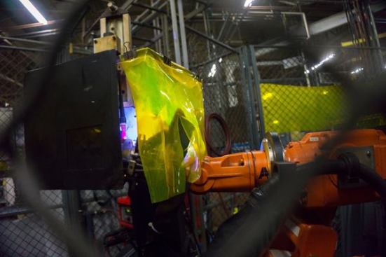 I would have loved to stick my camera in there and catch the welding process—but peeking was not allowed. I am sure you can imagine what is taking place behind the curtain.
