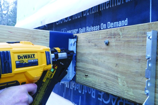... both have probe tips to guide nails into the hardware holes.
