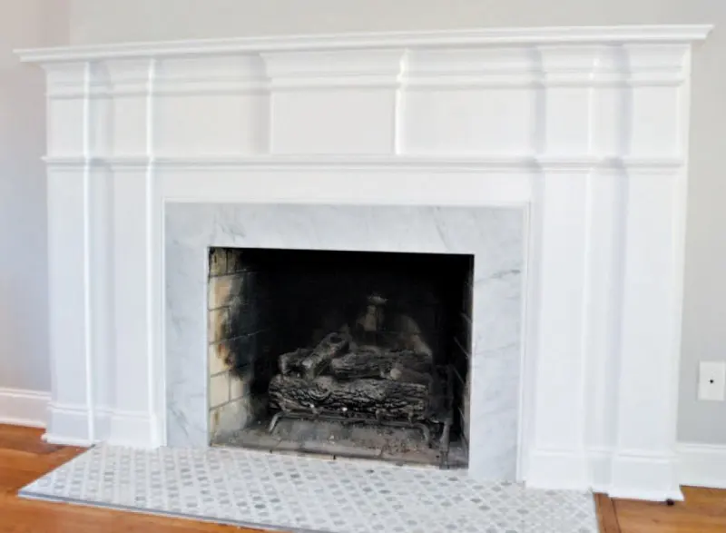 The mantel took about four days to install and paint