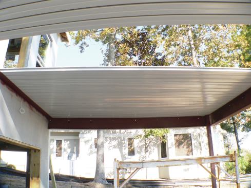 They need to be handled carefully, because they will become the finished ceiling for the space beneath.