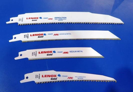 A guy at a hospitality event told me about Lenox Power Arc Recip Blades and I thought maybe he’d had a few too many beers. A curved edge recip blade—what’s that about? I found out the next day, when a product manager at the Lenox booth explained that putting a slight curve in the edge changes the angle of attack and results in faster cutting and greatly increased blade life. For more on these blades, including pricing and availability, see
Lenox Power Arc Recip Blades.