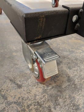 The two fixed and two rolling/locking casters are of high quality.