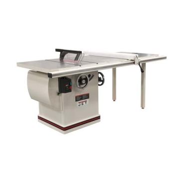 Jet Cabinet Saw. Jet’s new JTAS-12-DX cabinet saw takes a 12-inch blade, weighs over 600 pounds, and has a full length cast iron surface that’s nearly seven feet long. Features include a single-phase five horsepower motor, a riving knife, and a modern multi-component guard assembly. Jet is owned by the Walter Meier Group – which also owns Powermatic. Price: $4,089