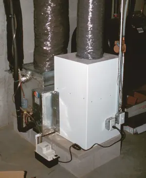The system's air handler, or blower unit, can be installed in a horizontal, hi-boy, or counterflow attitude and located to maximize usable floor space. A conventional system isn't as lenient in its placement.