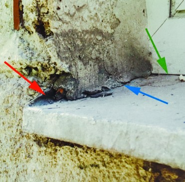 On this end dam, the stucco covering it will wick water.